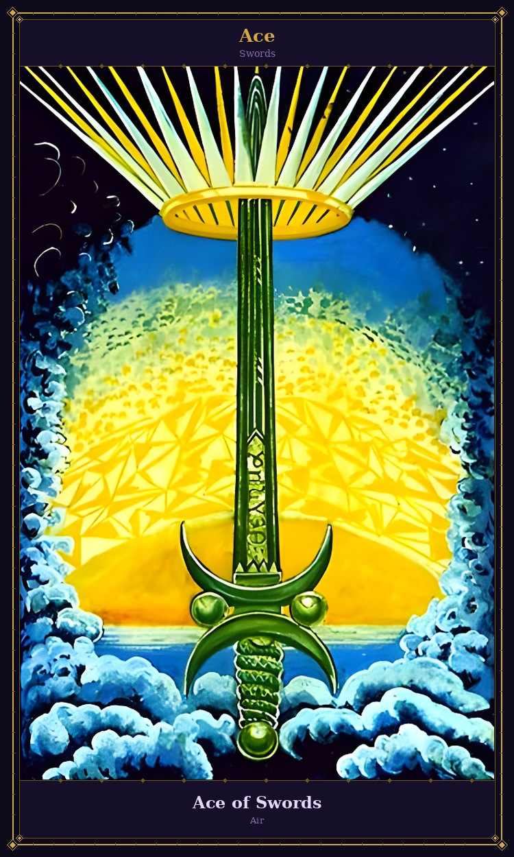 Ace Of Swords Thoth Tarot Card Meaning Crowley Thoth Tarot